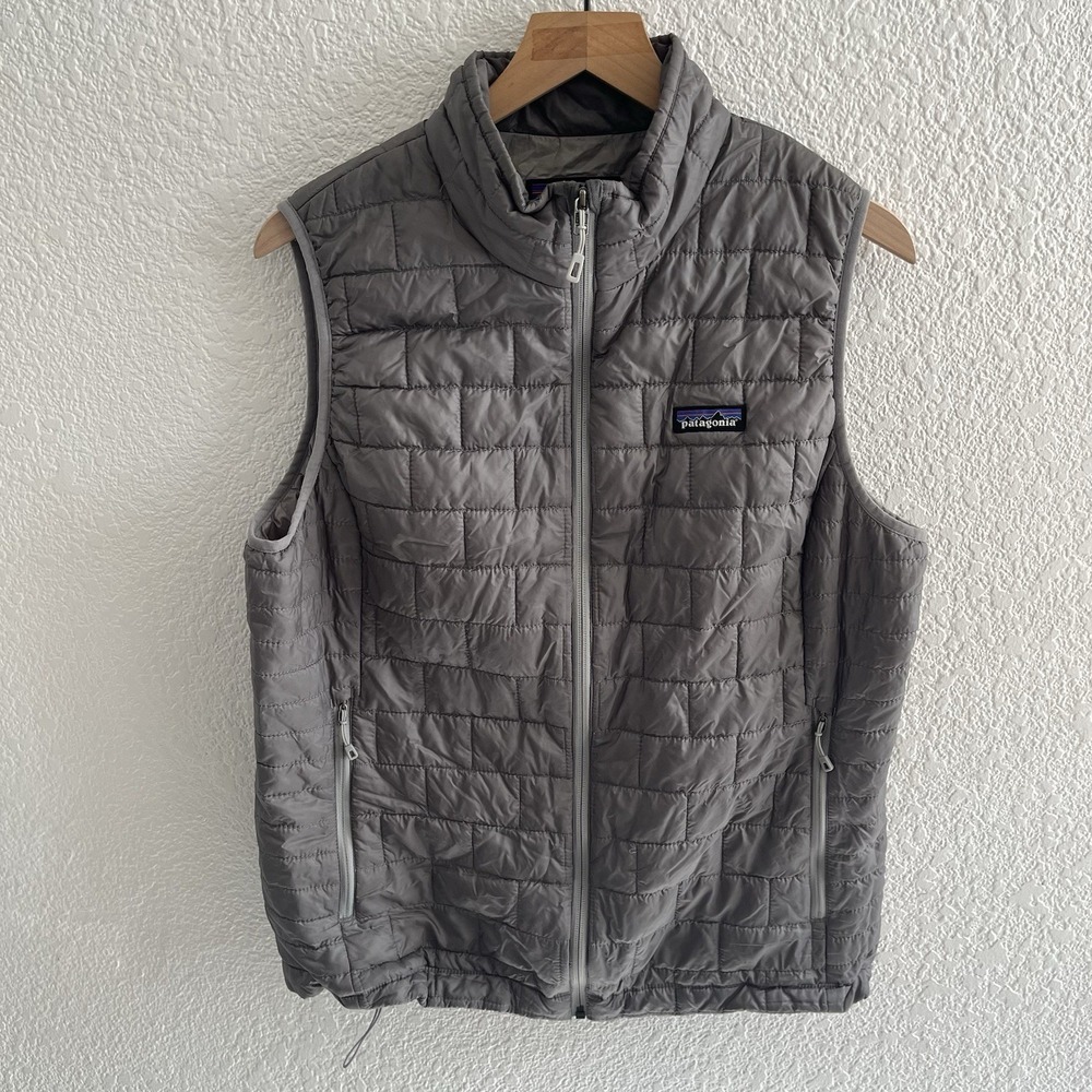 Patagonia Nano Puff Women's XL Gray Insulated Quilted Vest PrimaLoft